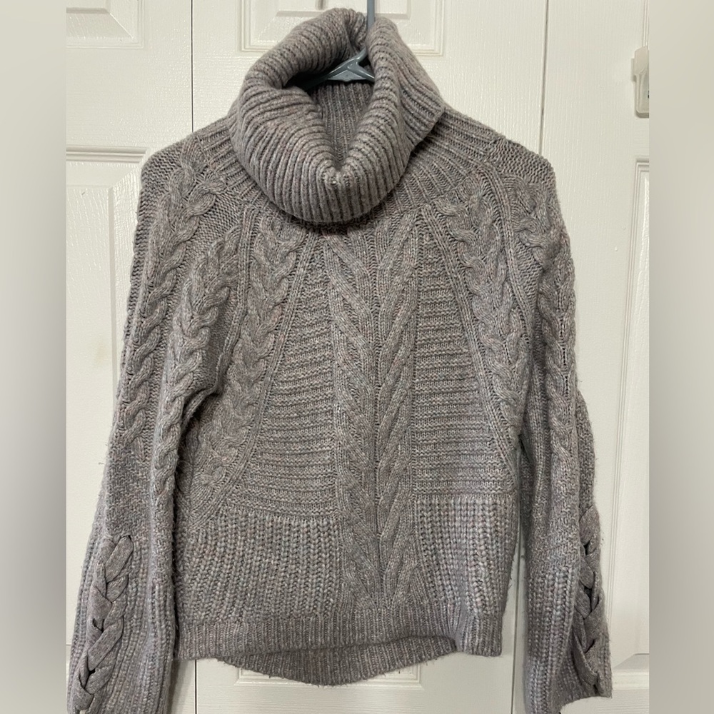 Express Ribbed Cowl Neck Sweater